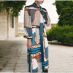 ZARA Multicolor Print Blouse - L